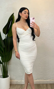 Kourtney Midi Dress (White)