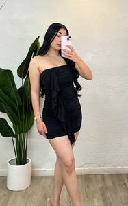 Wendy Ruffle Dress (Black)