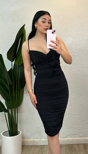 Kourtney Midi Dress (Black)