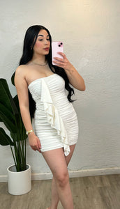 Wendy Ruffle Dress (White)