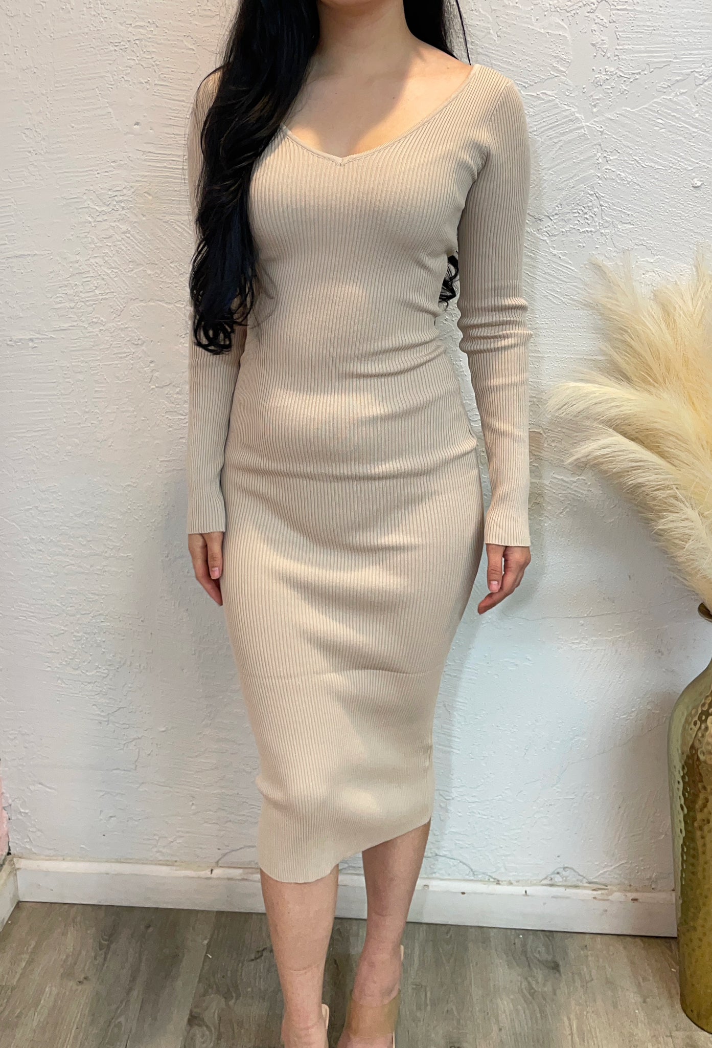 Kassandra Midi Dress (Cream)