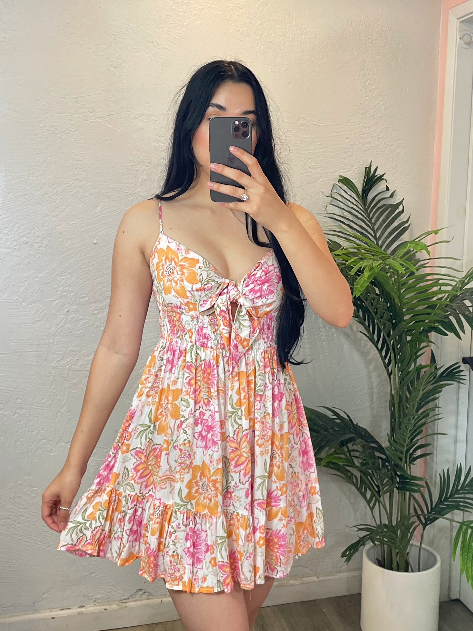 DINORA FLORAL DRESS (PINK)