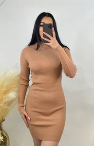 VIVIENNE SWEATER DRESS (KHAKI)