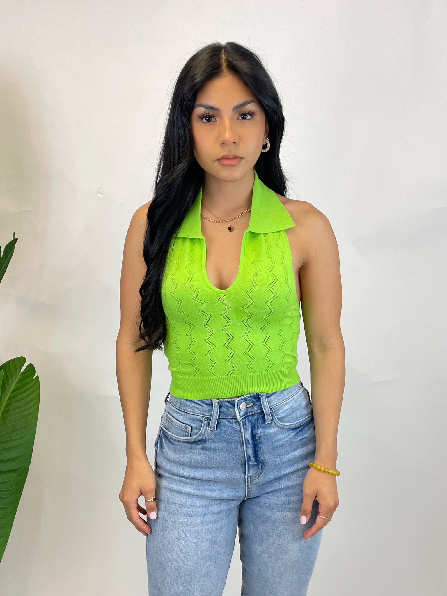 REMI HALTER TOP (GREEN)