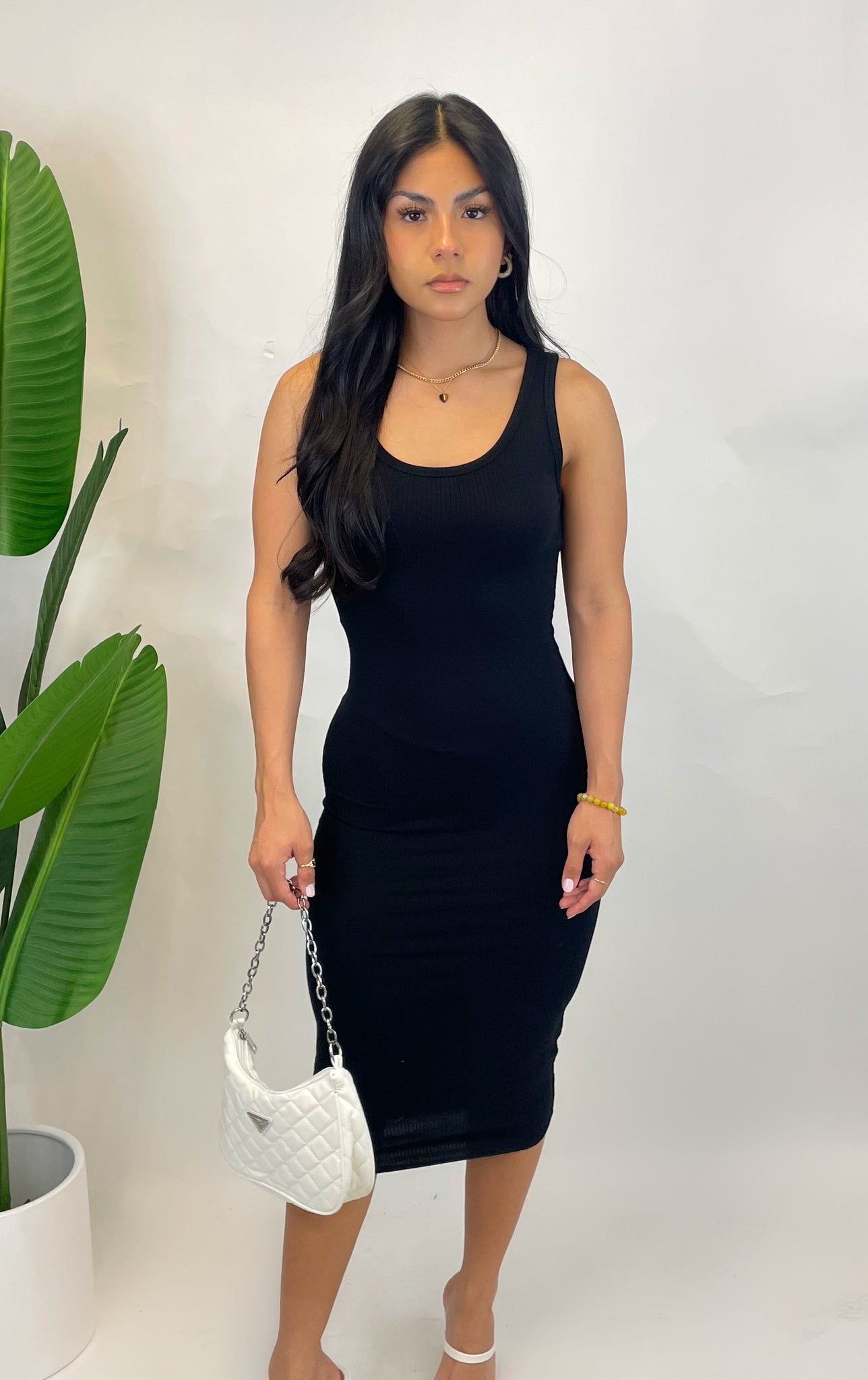 CORA MIDI DRESS (BLACK)